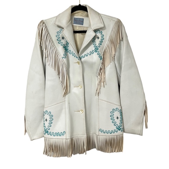 Vintage Jackets & Blazers - 🎉HP! 1960s Pioneer Wear of Albuquerque Leather Beaded Jacket